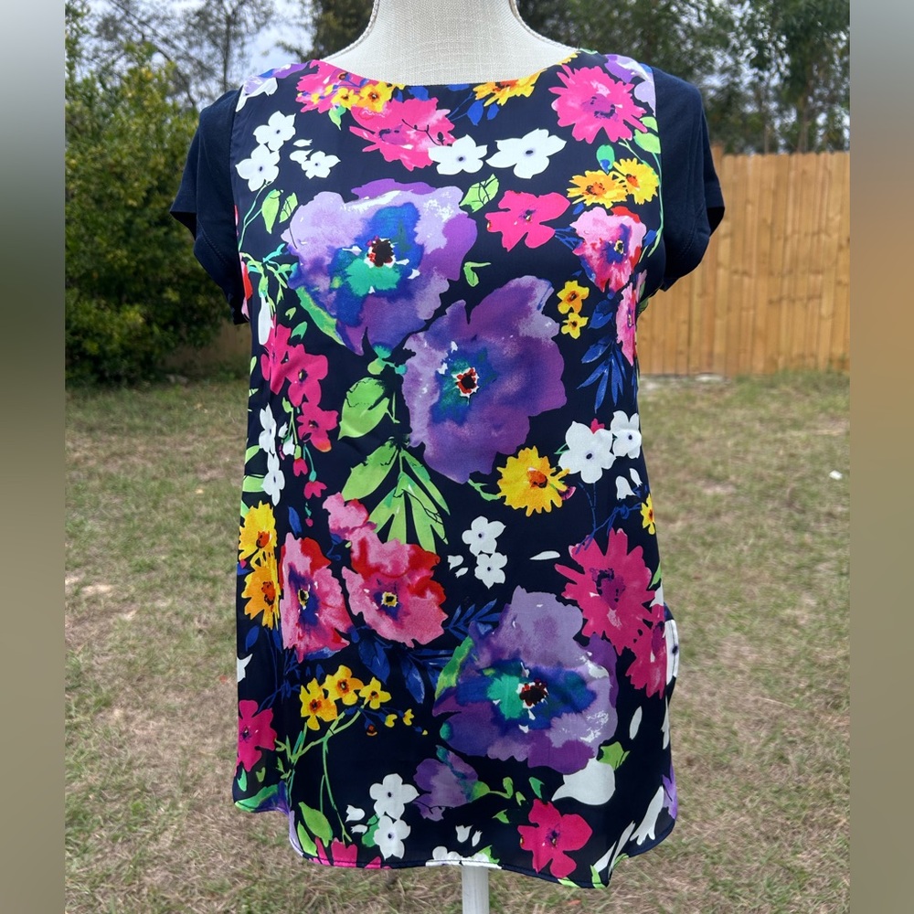 Lauren Ralph Lauren Floral Multicolor Blouse Size S - Exclusive Print